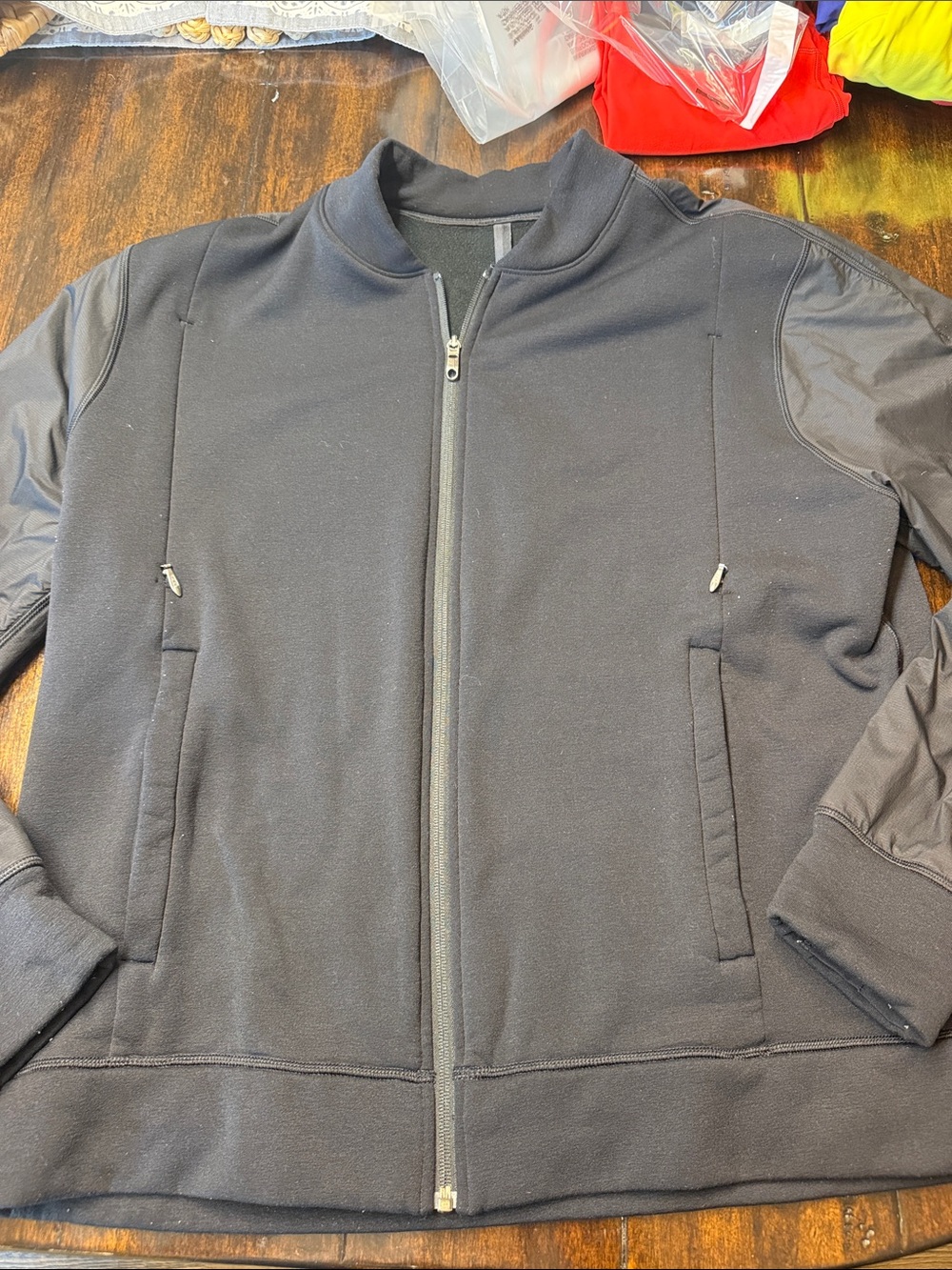 lululemon athletica Black Zip-Up Bomber Jacket